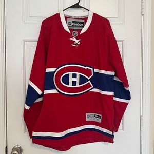 Authentic Reebok NHL Montreal Canadiens Red Home Blank Hockey Jersey - Medium